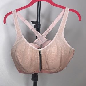 Victoria’s Secret 36DDD KNOCKOUT MESH OMBRÉ SEDONA ROSE SPORT BRA ZIPPER USED
